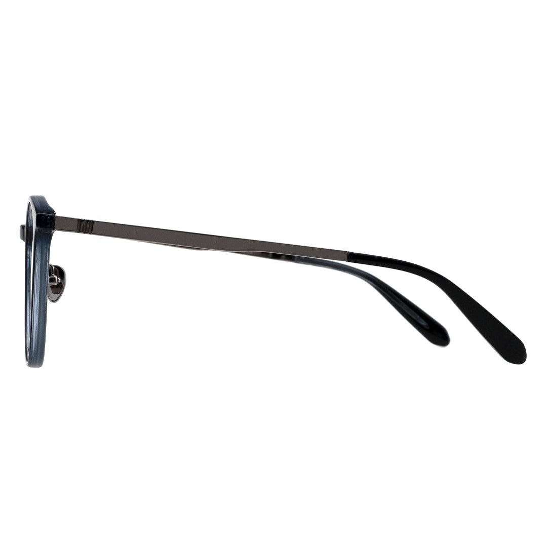 Blue round glasses