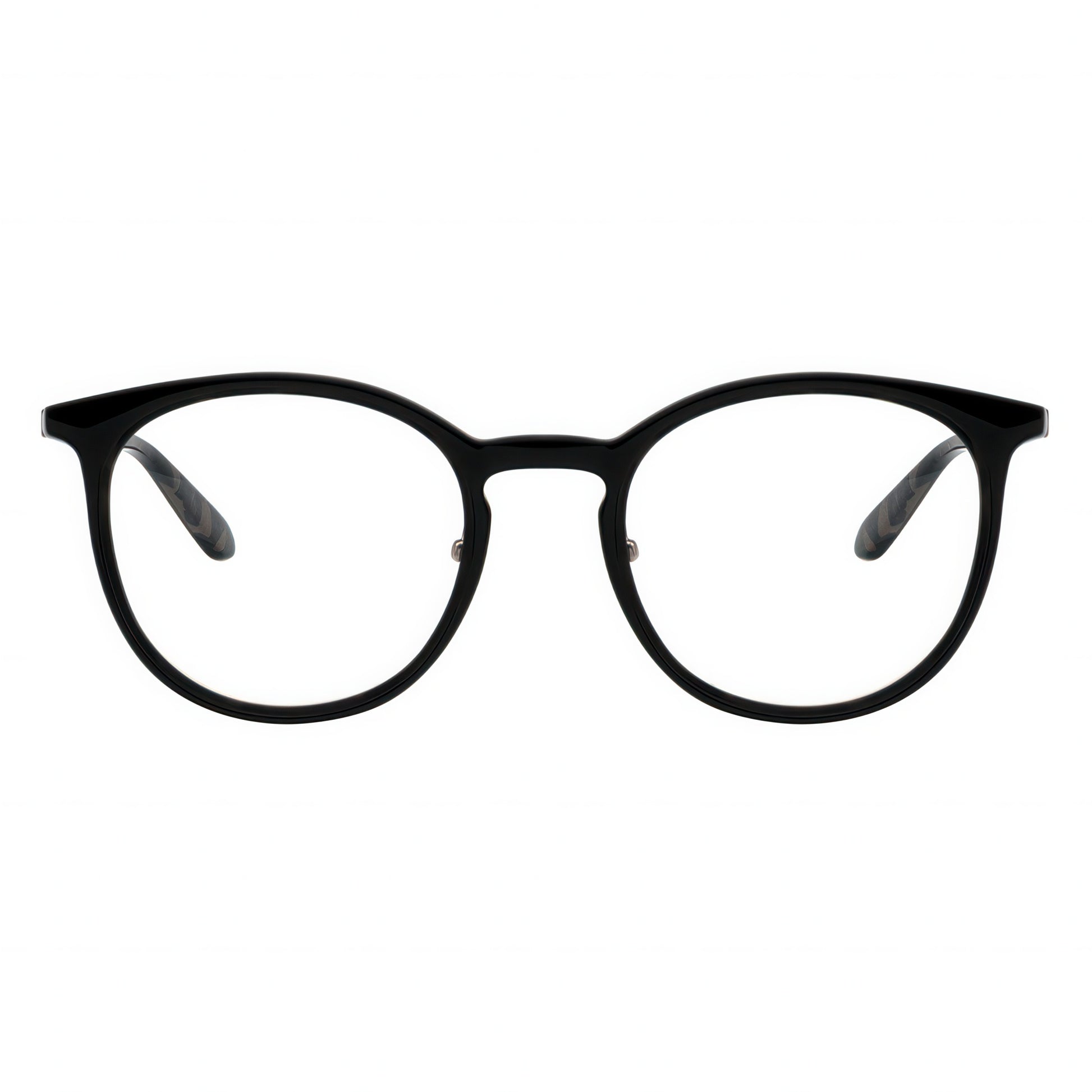 black eyeglasses