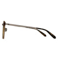 Eyeglasses with tortoiseshell arms on a white background