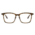 Front view of rectangular tortoiseshell eyeglasses