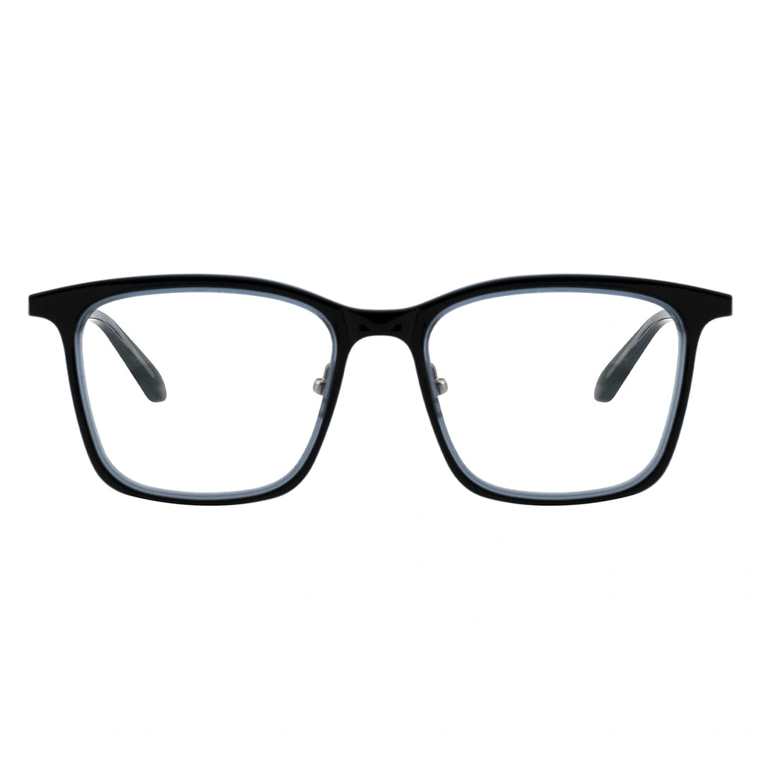 Black rectangle glasses, rectangular frame