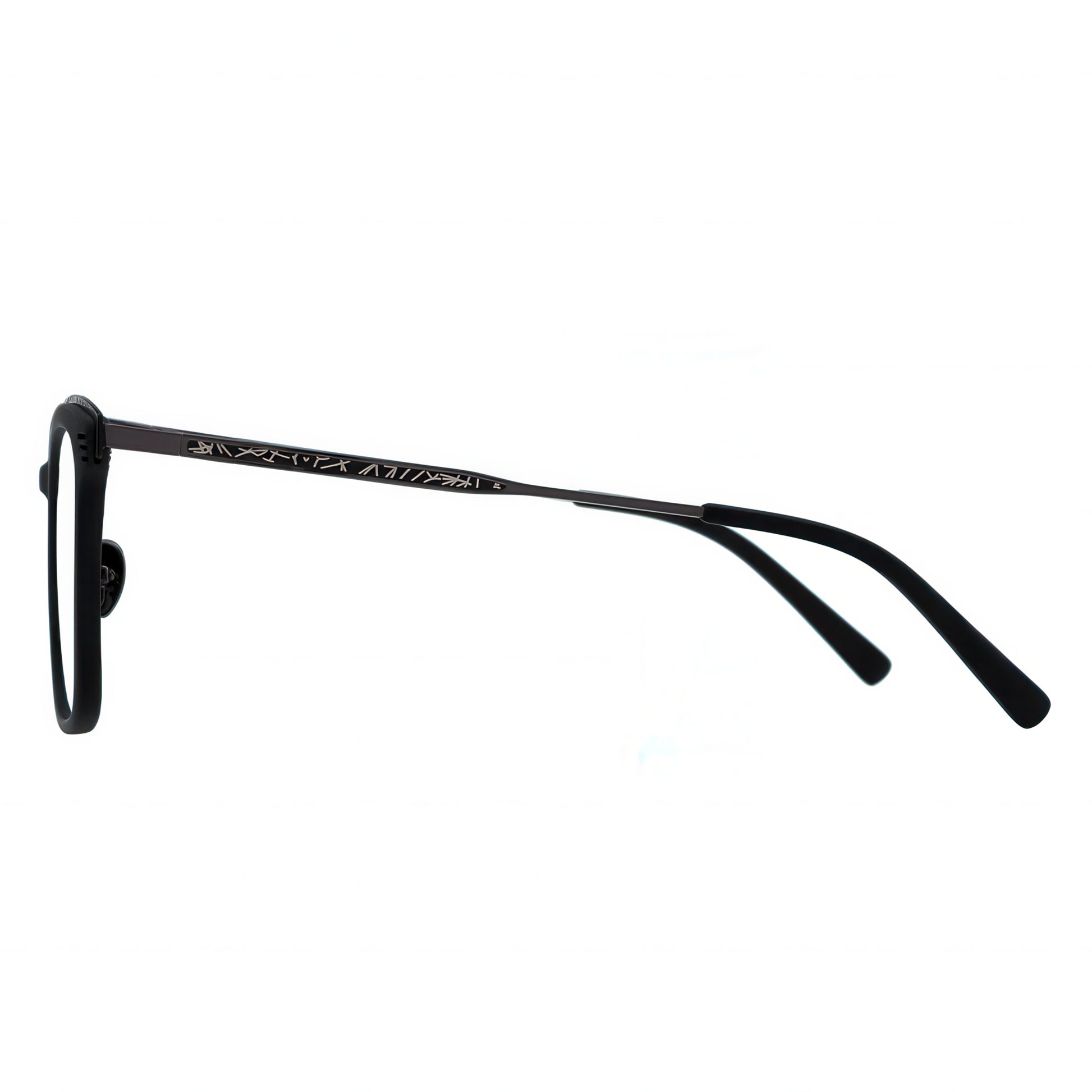 black eyeglasses