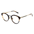 Eyeglasses with tortoiseshell frame on a white background