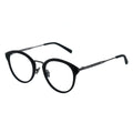 Black cat-eye glasses on a white background