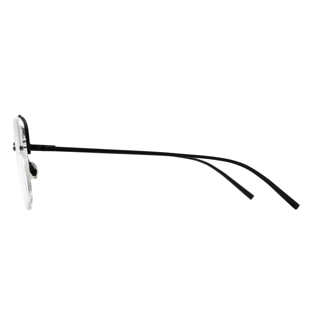 black temple of eyeglasses