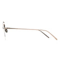 rose gold temple of eyeglasses