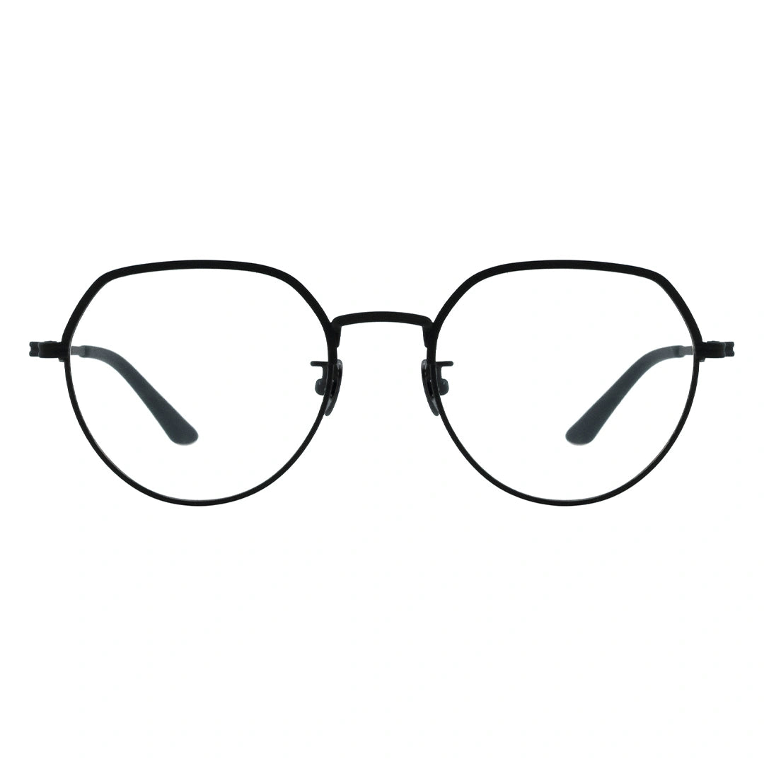 Black round glasses