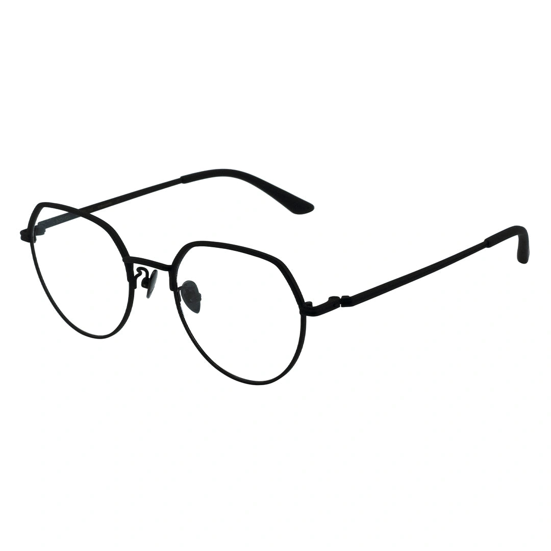 Black round glasses