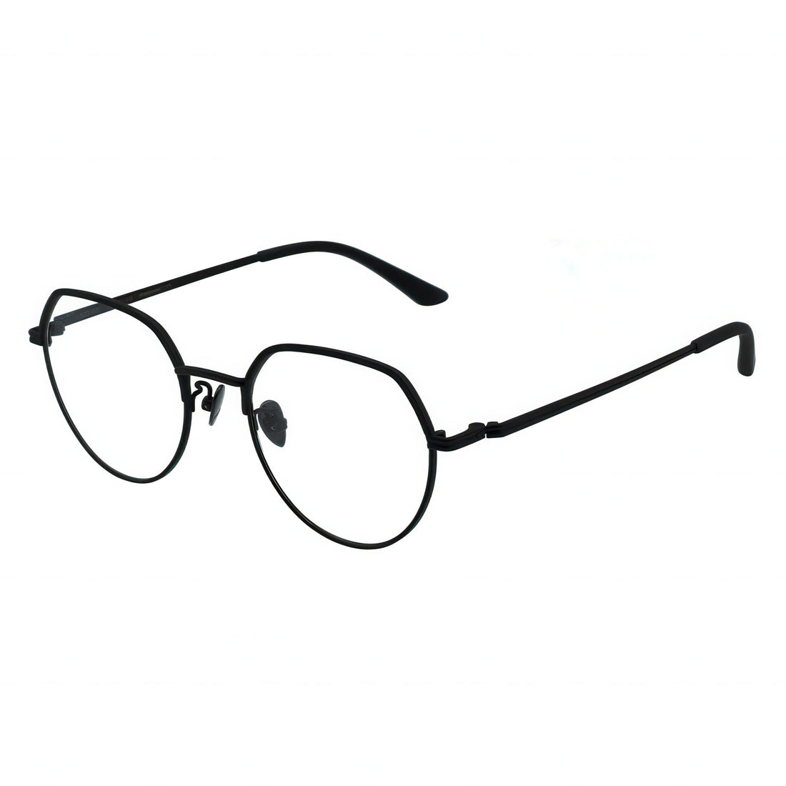 black eyeglasses