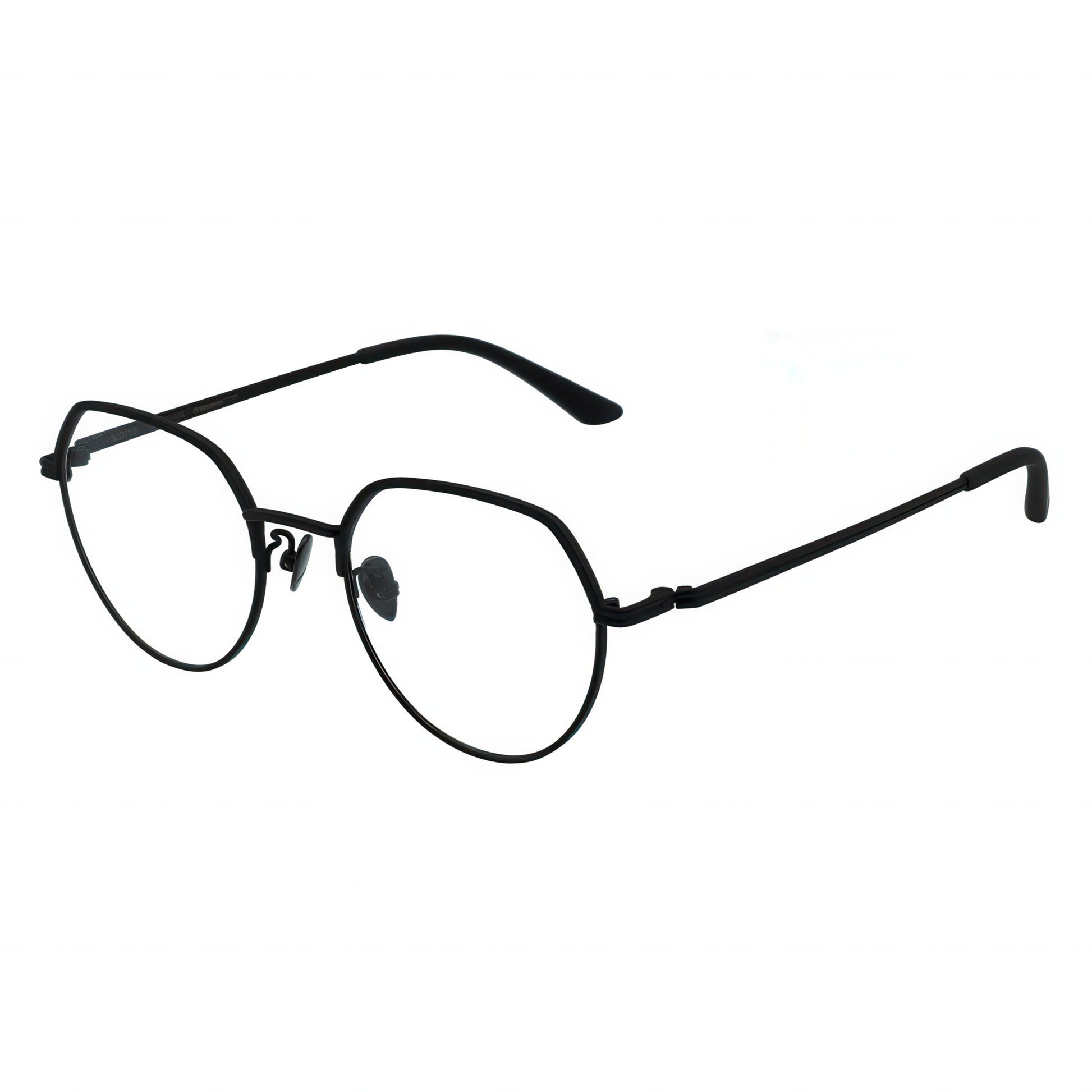 black eyeglasses