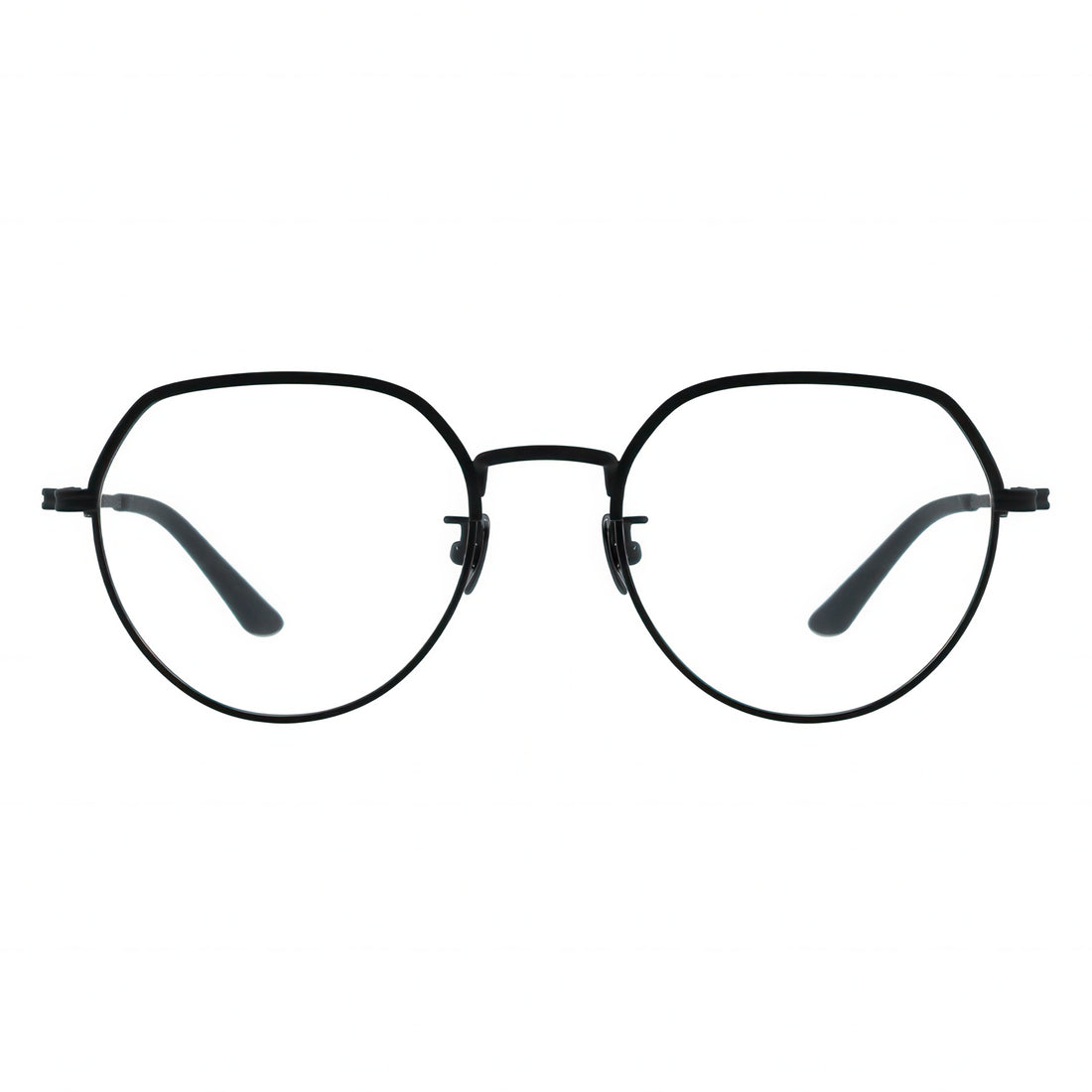 black eyeglasses