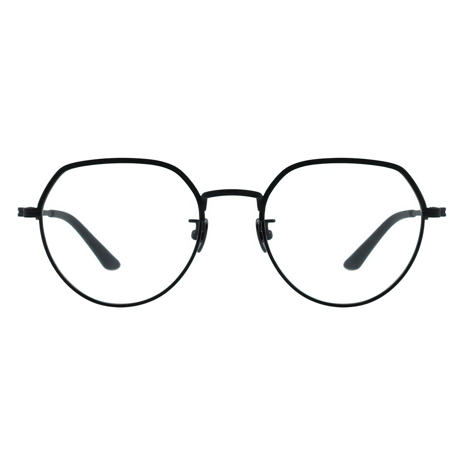 black eyeglasses