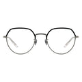 Black silver round glasses