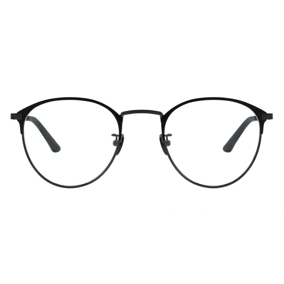 black round glasses,  round eyeglasses