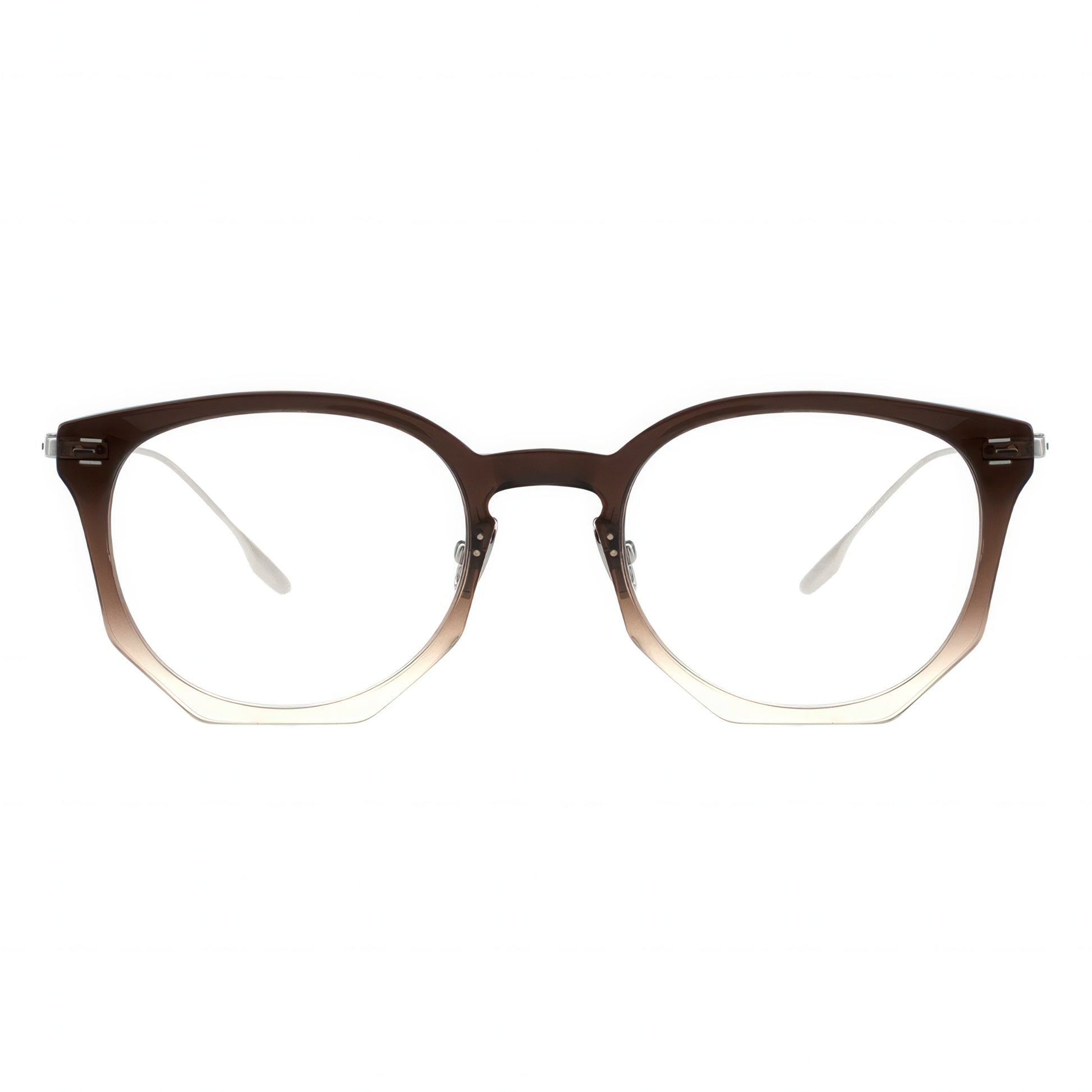 two-tone brown eyeglasses