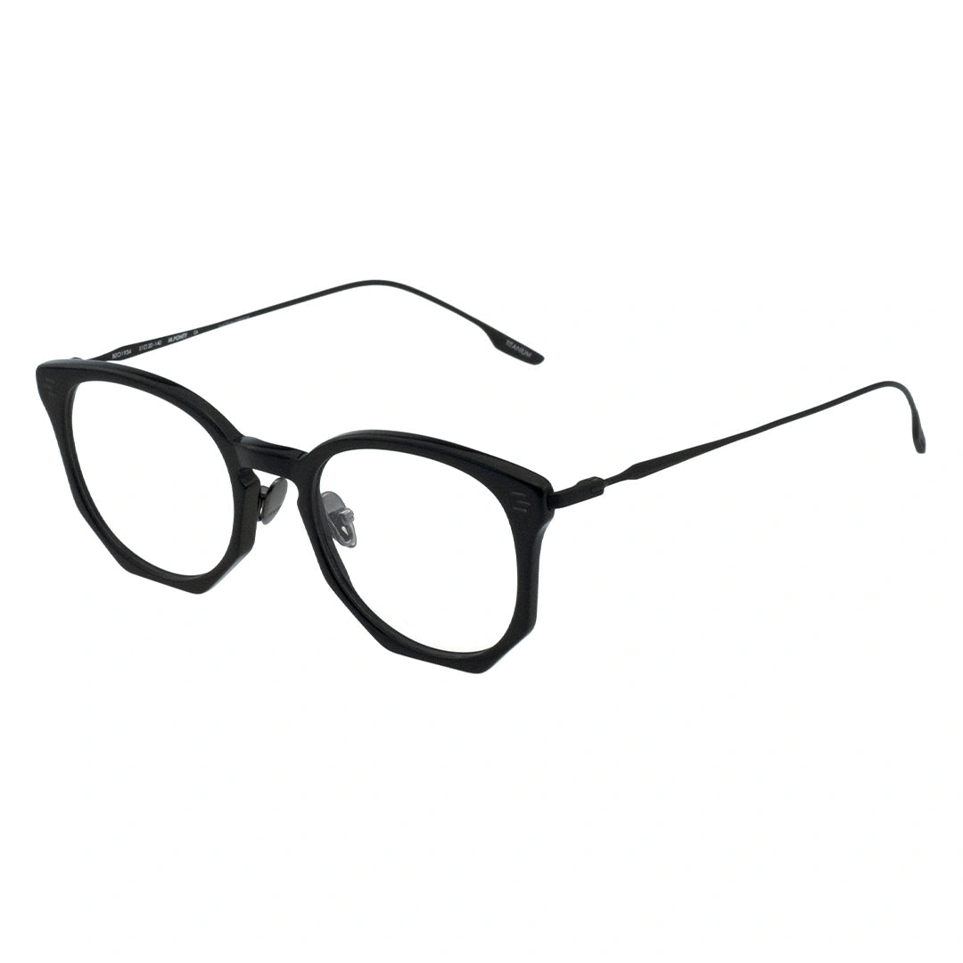 rounded cateye glasses black