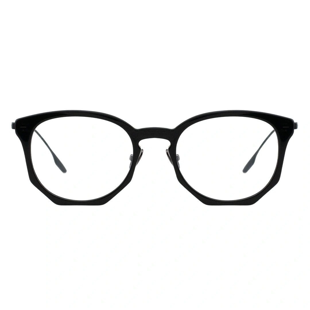 rounded cateye glasses black