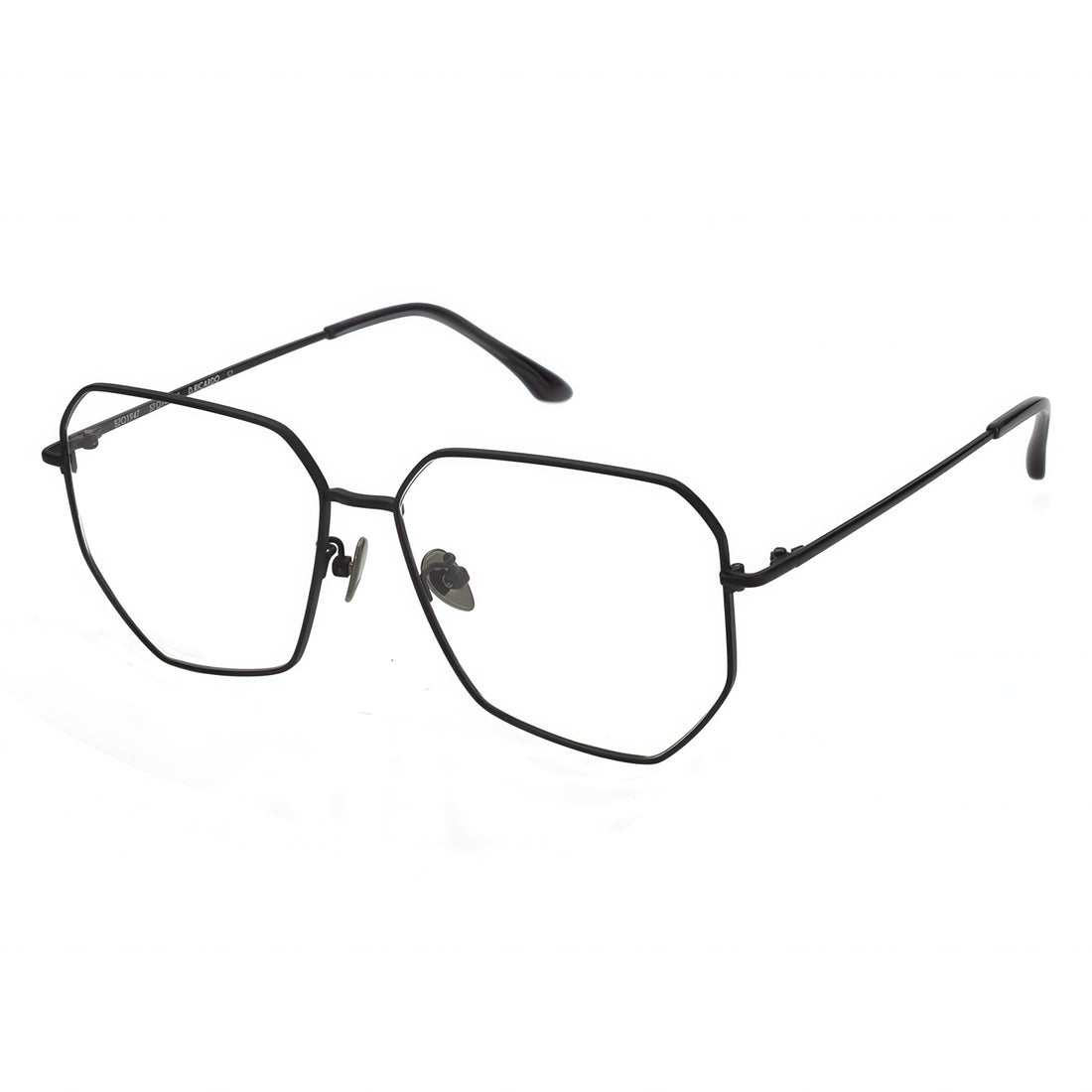 Black eyeglasses on a white background