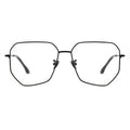Black eyeglasses on a white background