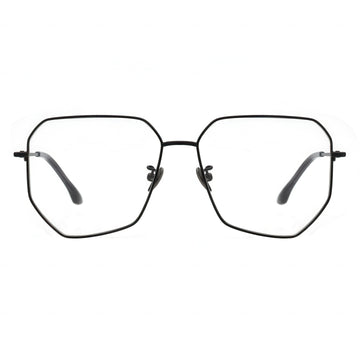 Black eyeglasses on a white background