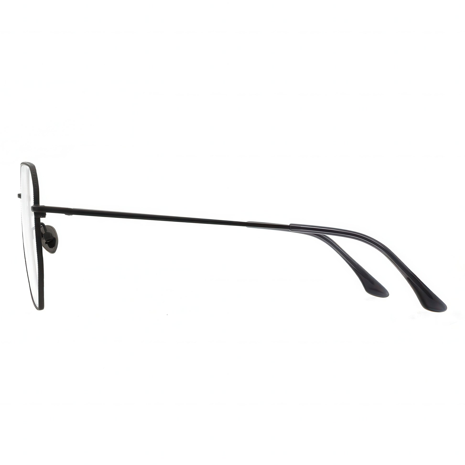 Black eyeglasses on a white background