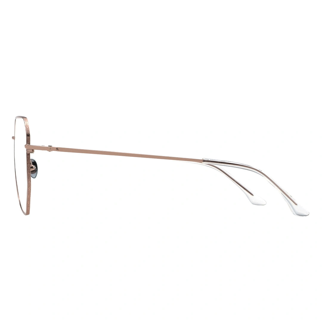 rose gold Geometric eyeglasses, aviator glasses