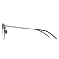 Silver eyeglasses on a white background