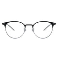 Black cat-eye glasses on a white background