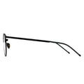 Black eyeglasses on a white background