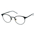 Black eyeglasses on a white background