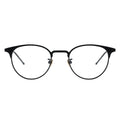 Black eyeglasses on a white background