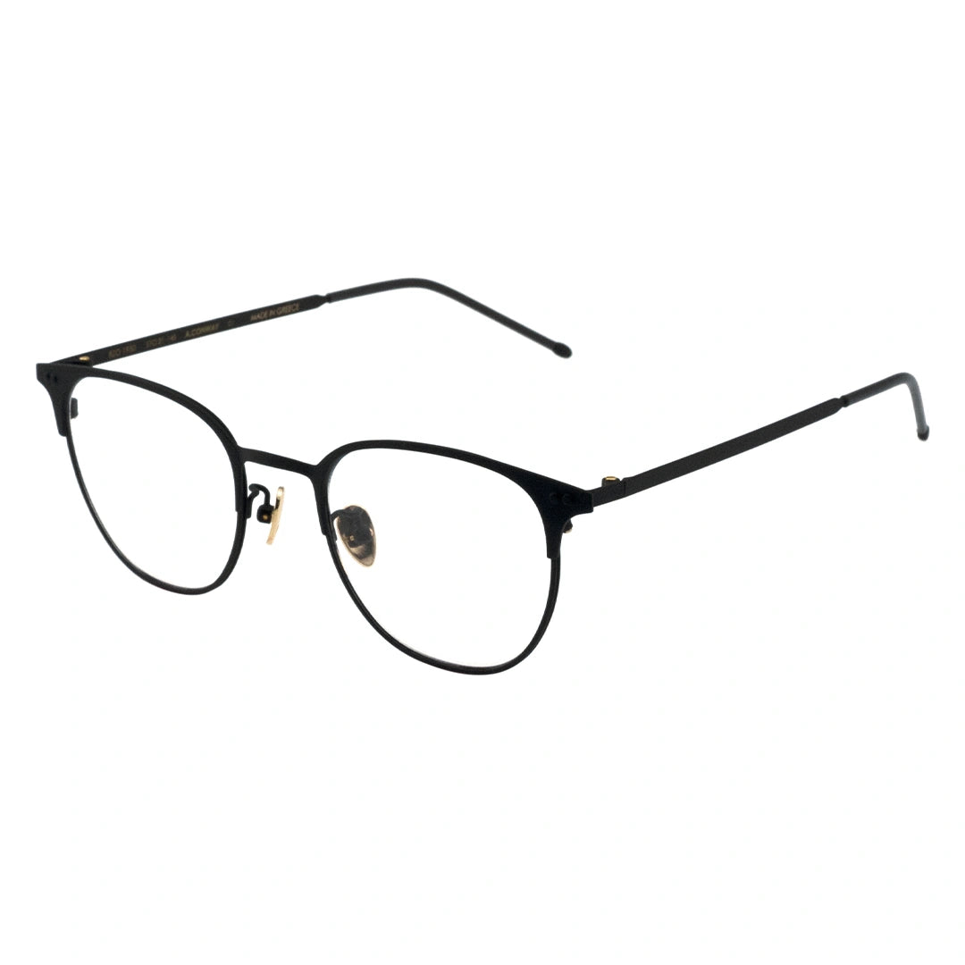 Black round glasses