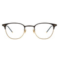 black and gold eyeglasses