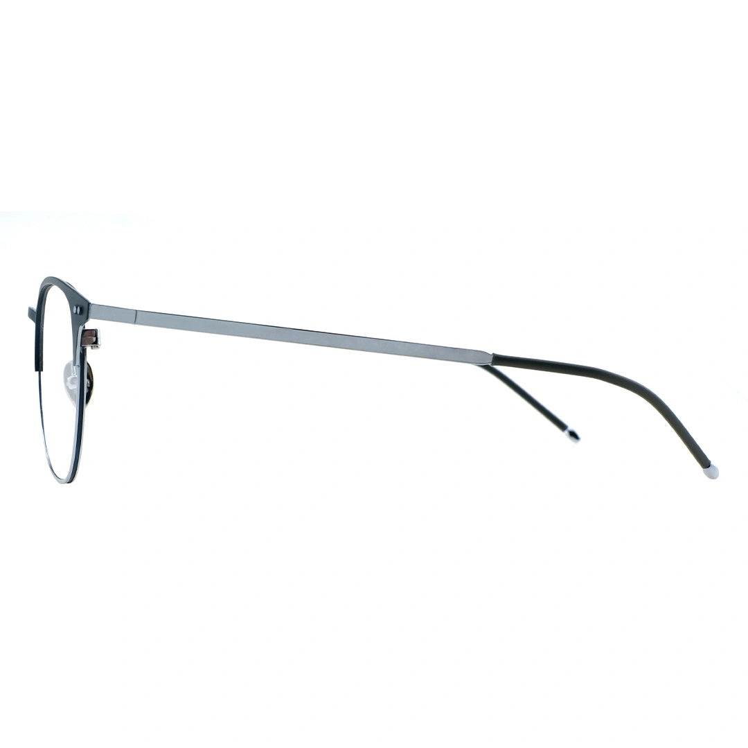 Blue glasses, browline glasses