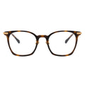 Tortoiseshell eyeglasses on a white background