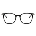 Black eyeglasses on a white background
