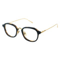Eyeglasses with black and gold frame 