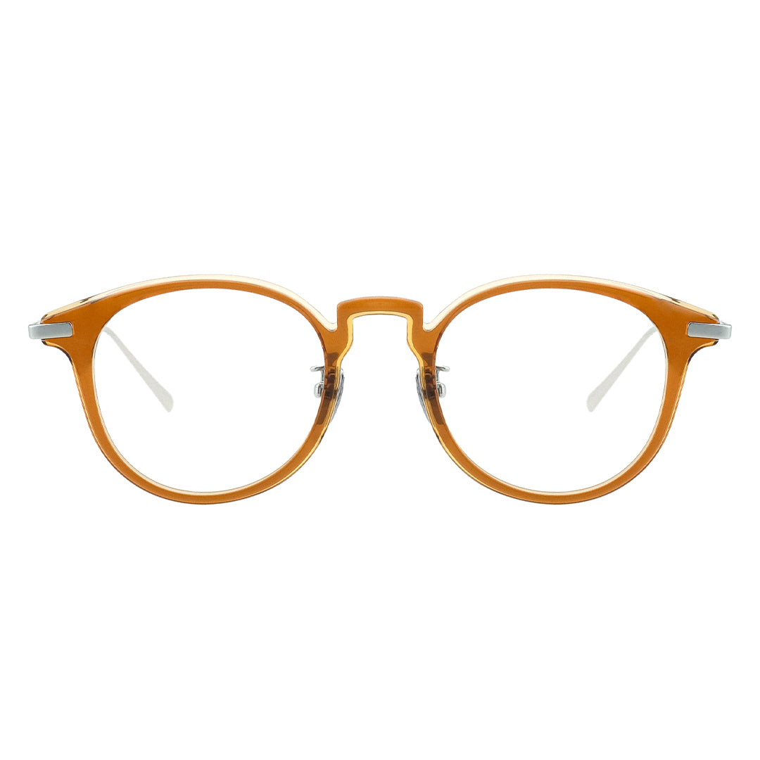 orange round glasses