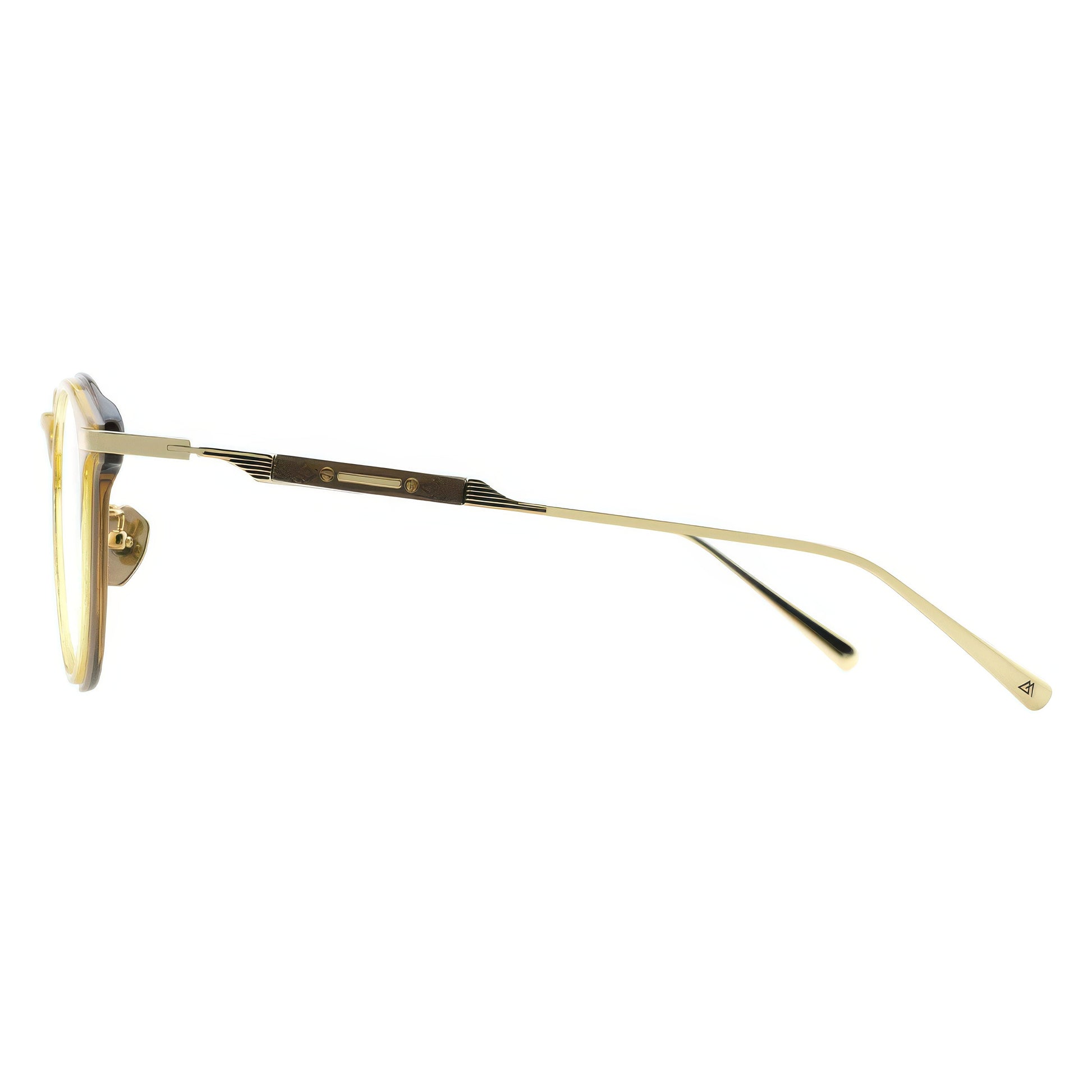 Gold-framed eyeglasses 