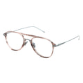 Aviator eyeglasses with a rose gold frame