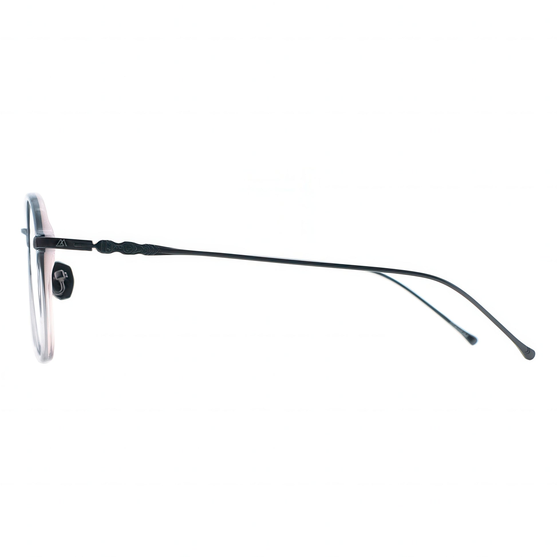 Eyeglasses with a black frame 