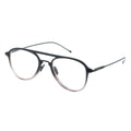 Black and gray two-tone eyeglasses