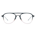 Black and gray two-tone eyeglasses