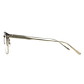 Gold eyeglasses on a white background