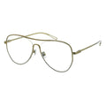 a pair of matte gold frame glasses