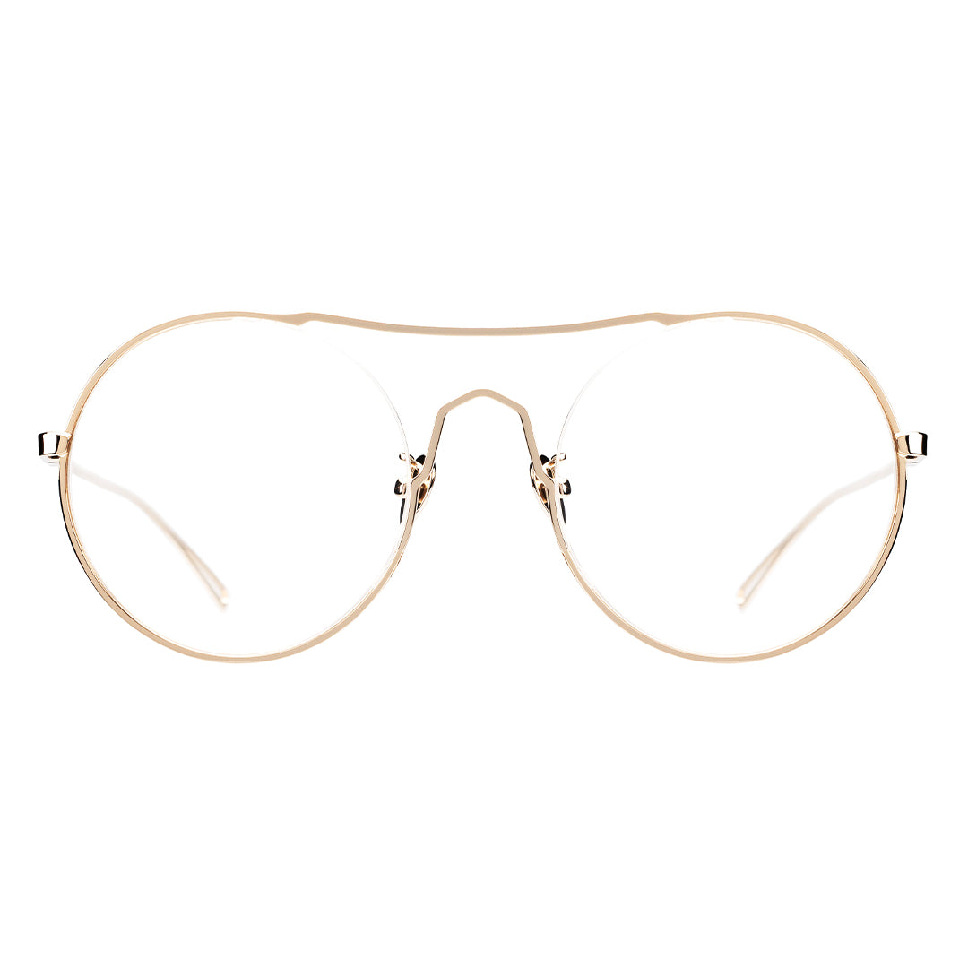 gold round eyeglasses