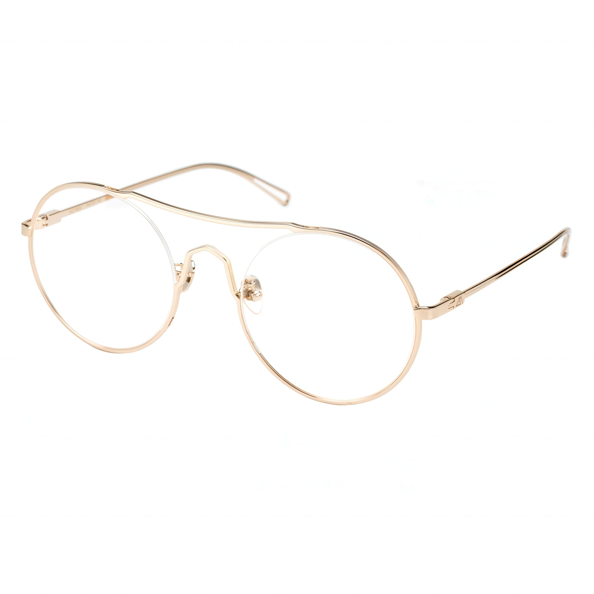 gold round eyeglasses