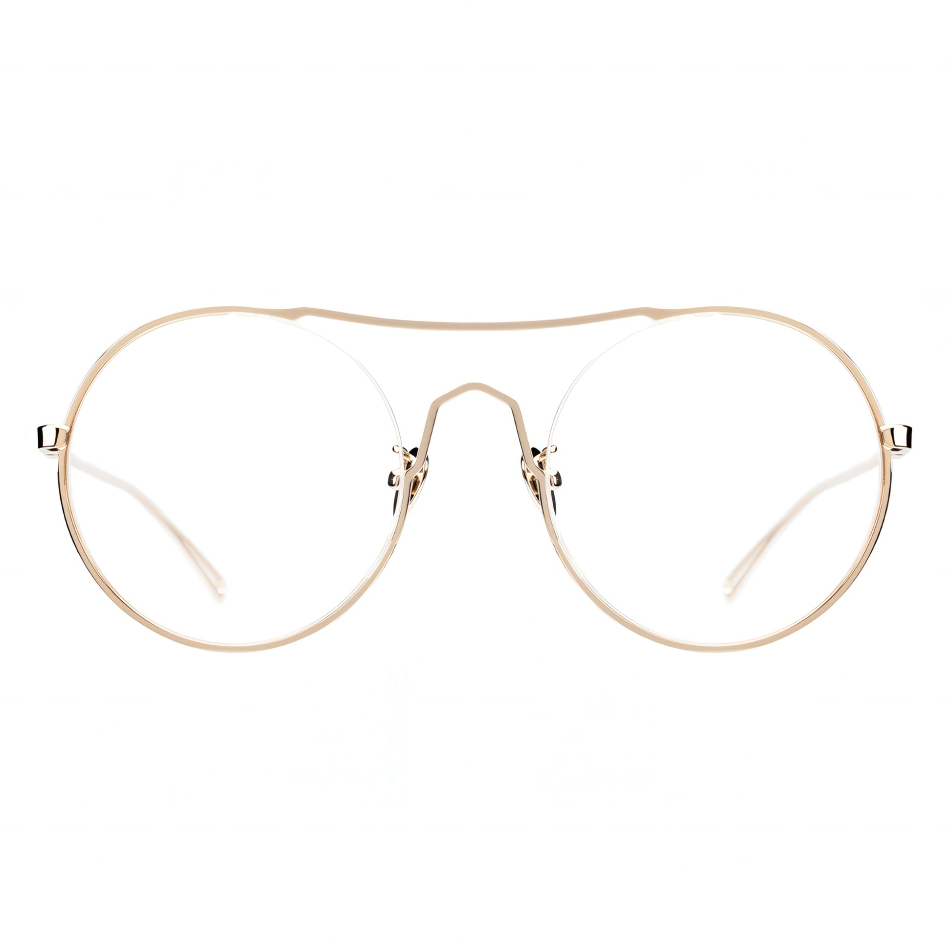gold round eyeglasses