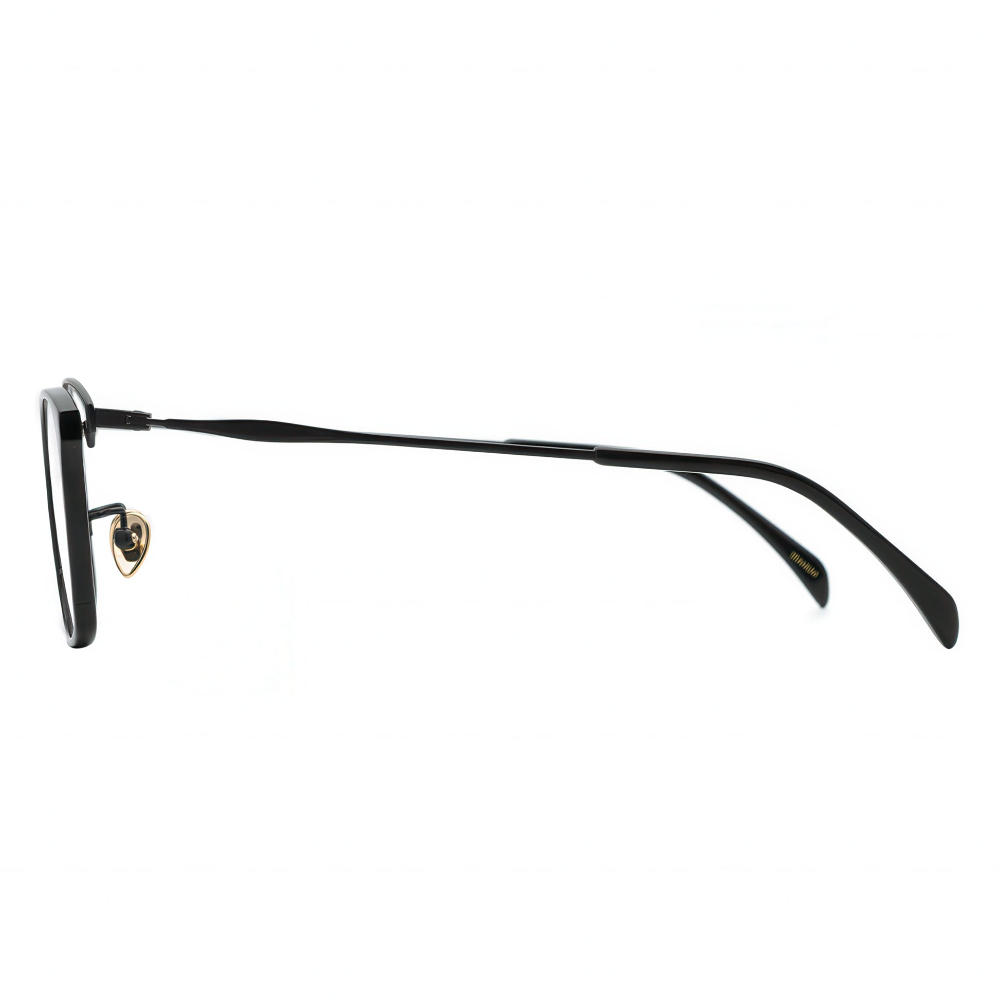 black eyeglasses