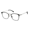 black silver eyeglasses